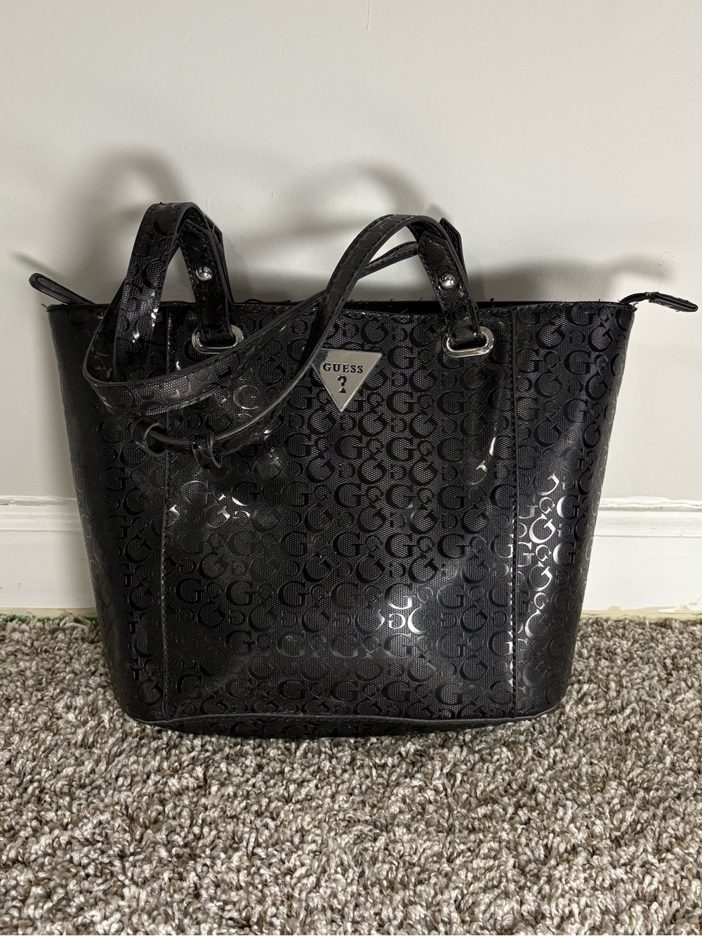Vintage Y2K GUESS Black Tote Bag